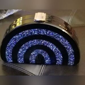 Milly Enamel Clutch with Crossbody Chain